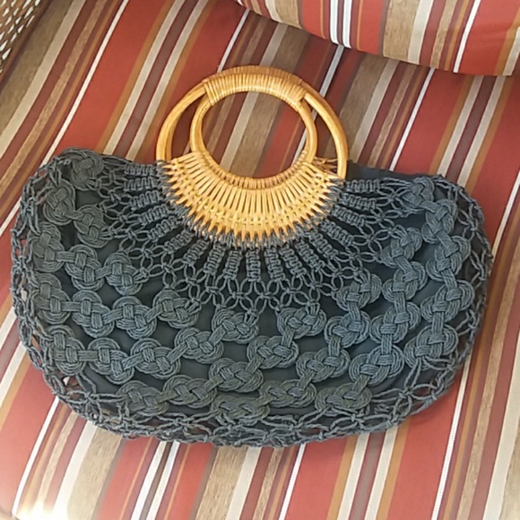 Vintage Handbags - Wicker and Crochet handbag